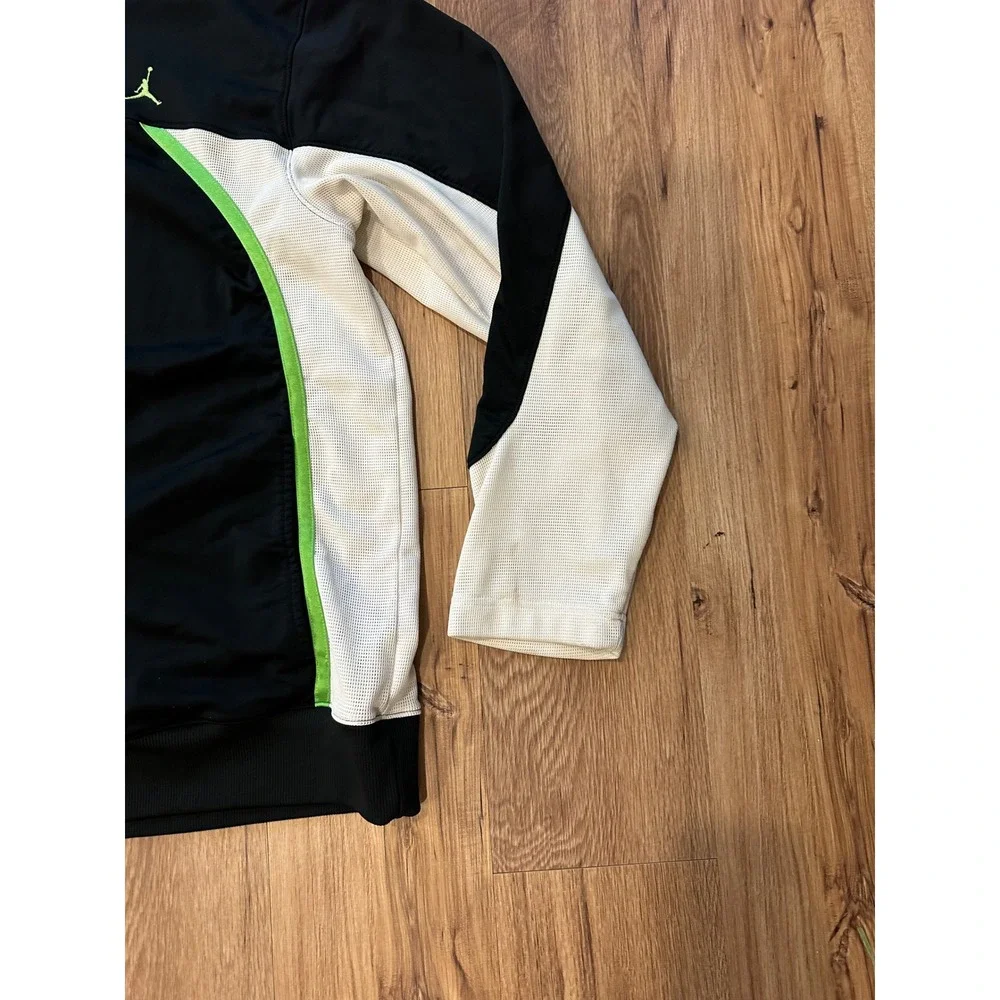 Air Jordan Mens XXL Tracksuit Jacket Pants Set Jumpman Mesh Black Lime Green XXL